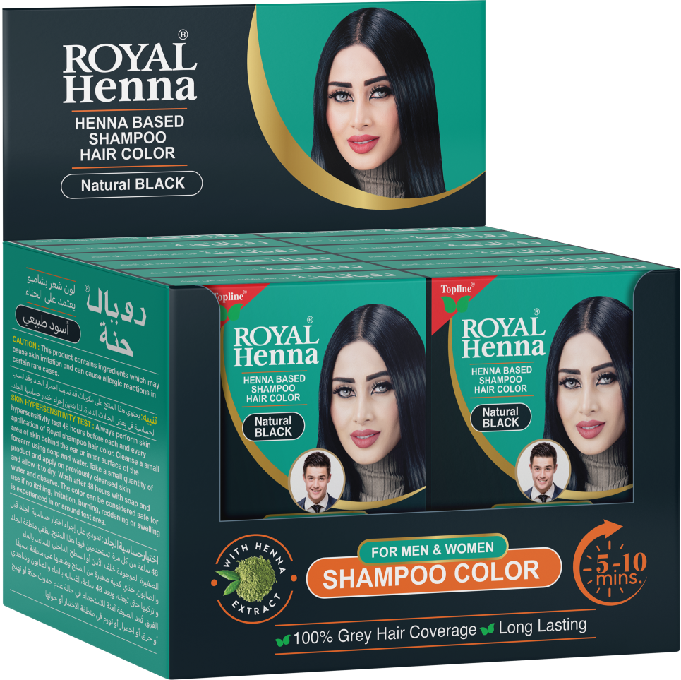 Royal Henna Hair Color Shampoo - Natural Black